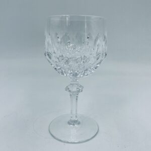 Cut crystal wine glass