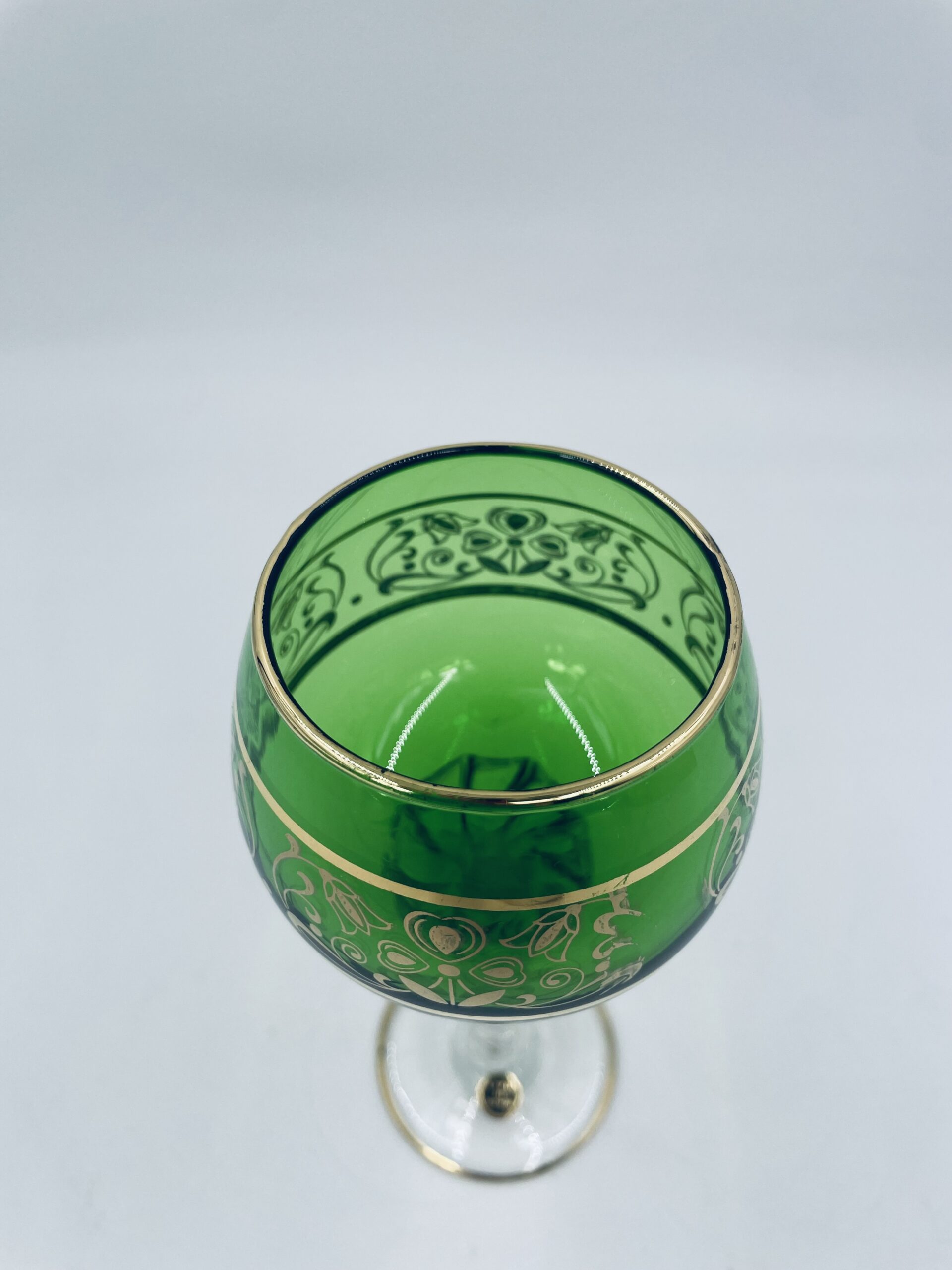 Kieliszek ze szkła murano z Włoch vintage zielony - obrazek 8