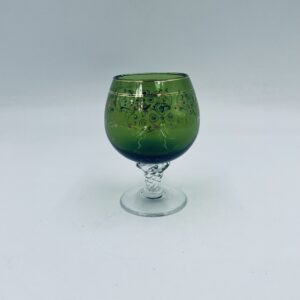 Italian murano green cognac glass