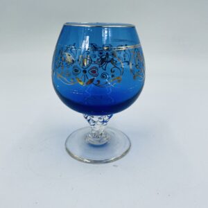 Murano blue Italian cognac glass