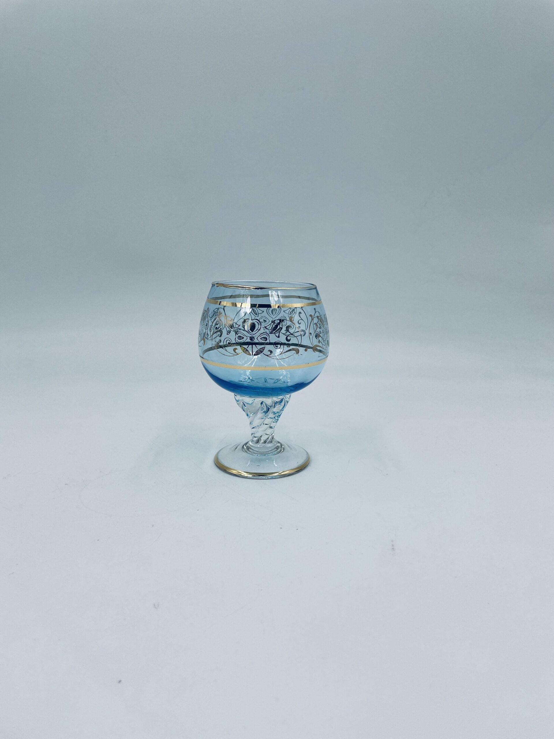 Kieliszek niebieski do koniaku z murano włoski - obrazek 9