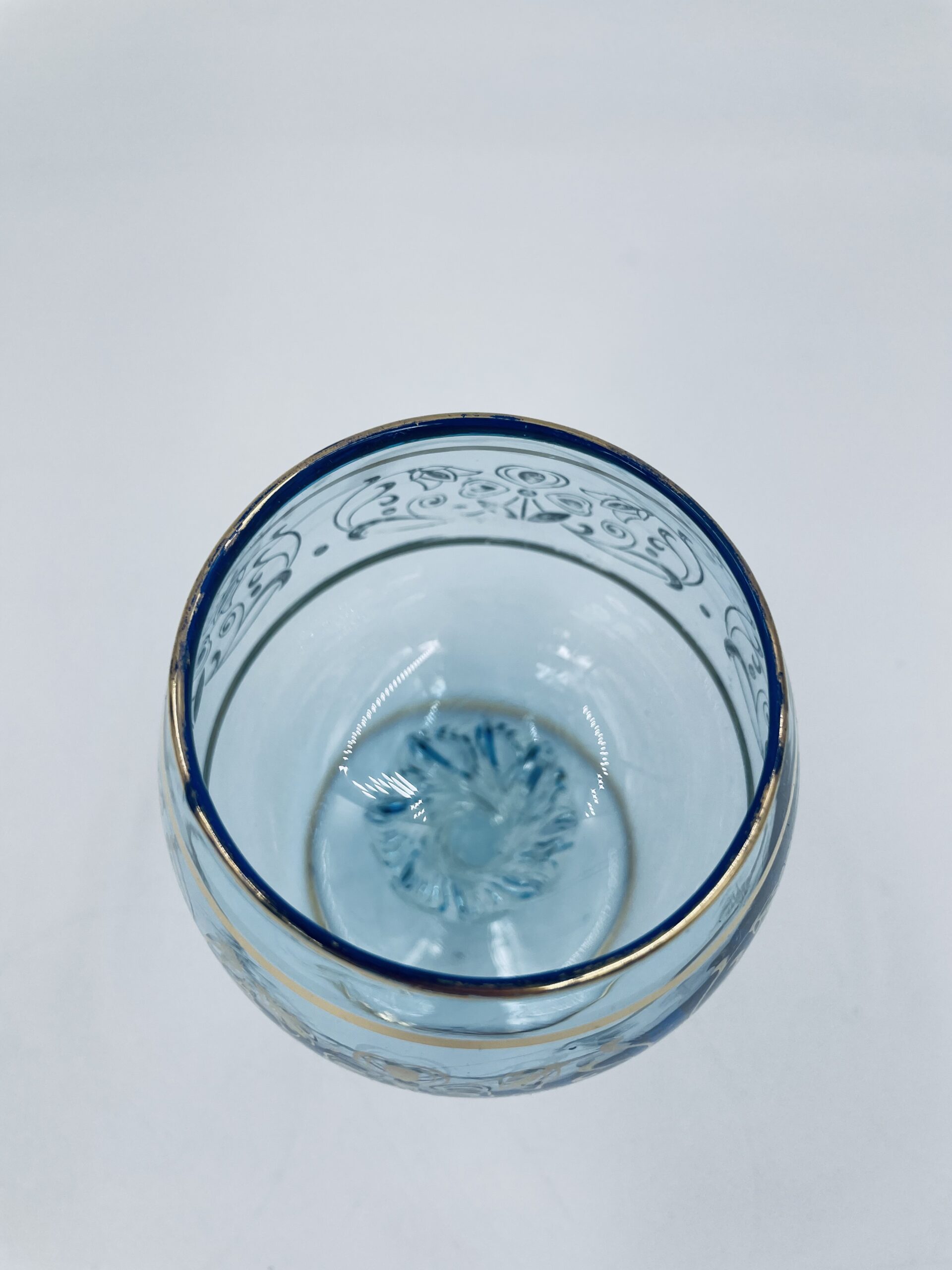 Kieliszek niebieski do koniaku z murano włoski - obrazek 7