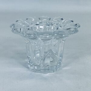 Italian Borginovo Iraly flower-shaped glass candle holder