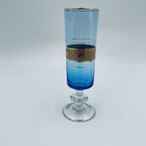 Italian blue murano champagne glass
