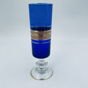 Murano navy blue champagne glass Italian