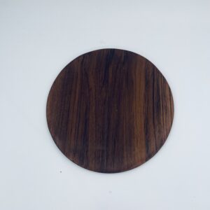 Cutting board in exotic teak, teak dia. 22cm.