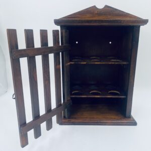 Półka, szafka drewniana na 12 fajek