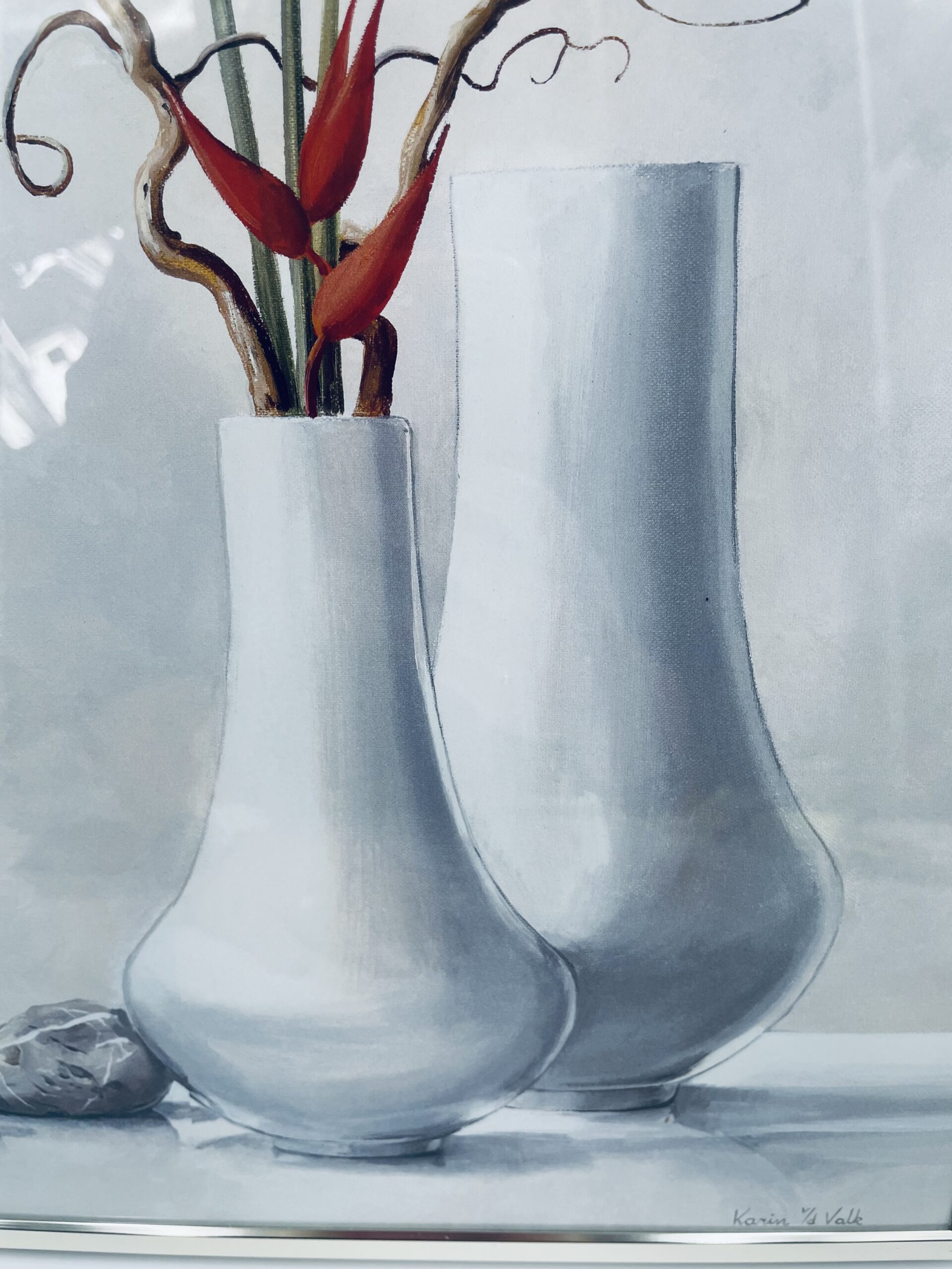 Plakat w ramce złoconej z dekoracyjnymi gałęziami i kwiatami - obrazek 6