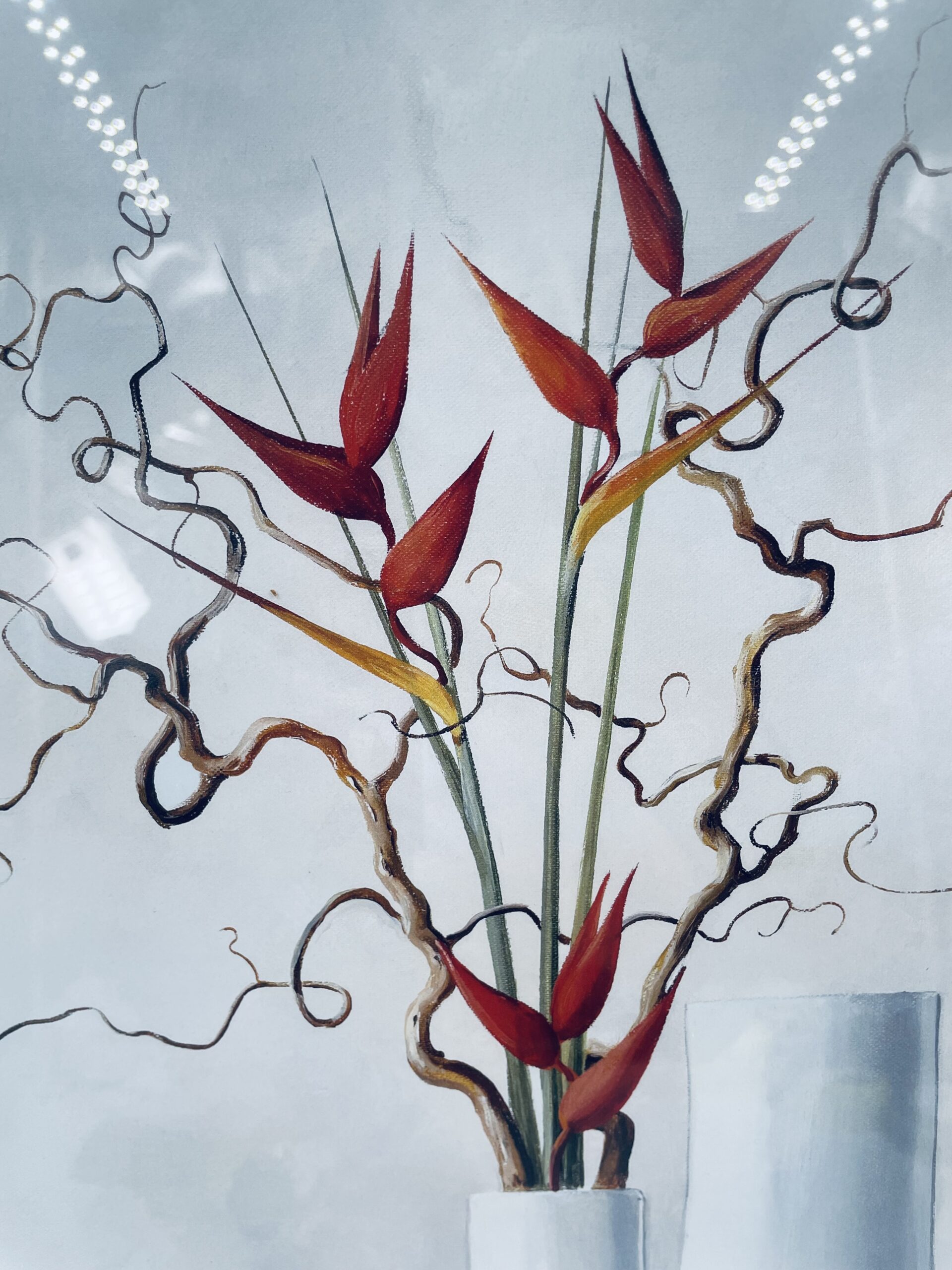 Plakat w ramce złoconej z dekoracyjnymi gałęziami i kwiatami - obrazek 7