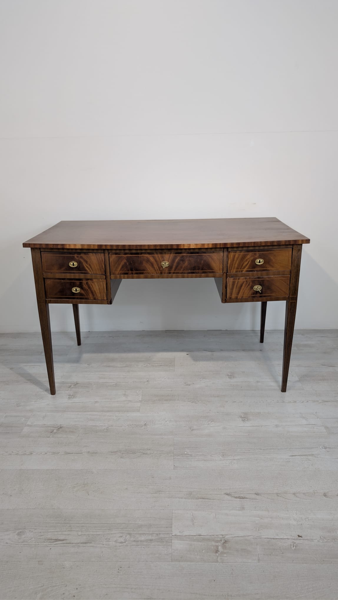 Stare biurko w stylu angielskim w mahoniu intarsjowane - Image 3