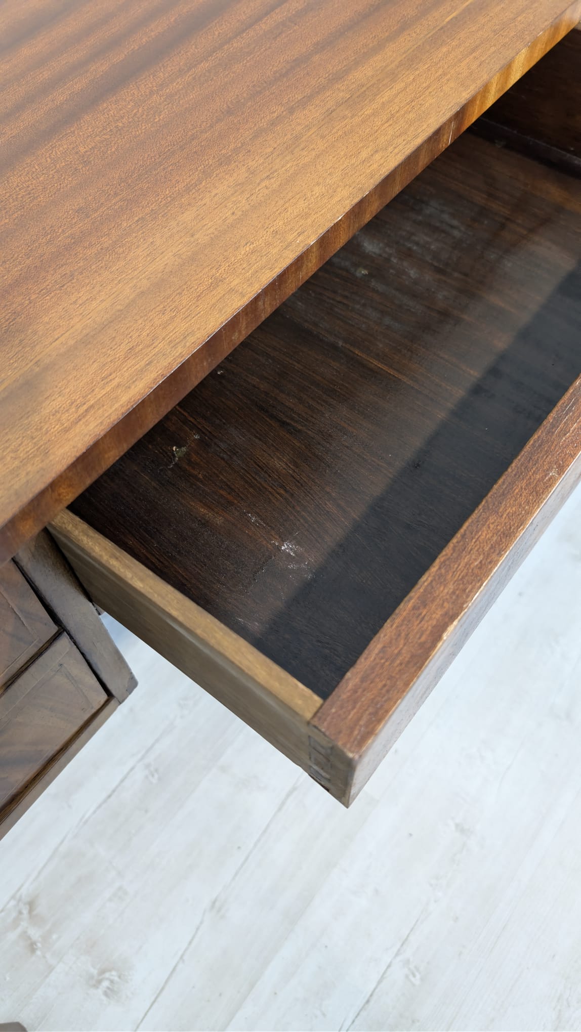 Stare biurko w stylu angielskim w mahoniu intarsjowane - Image 14