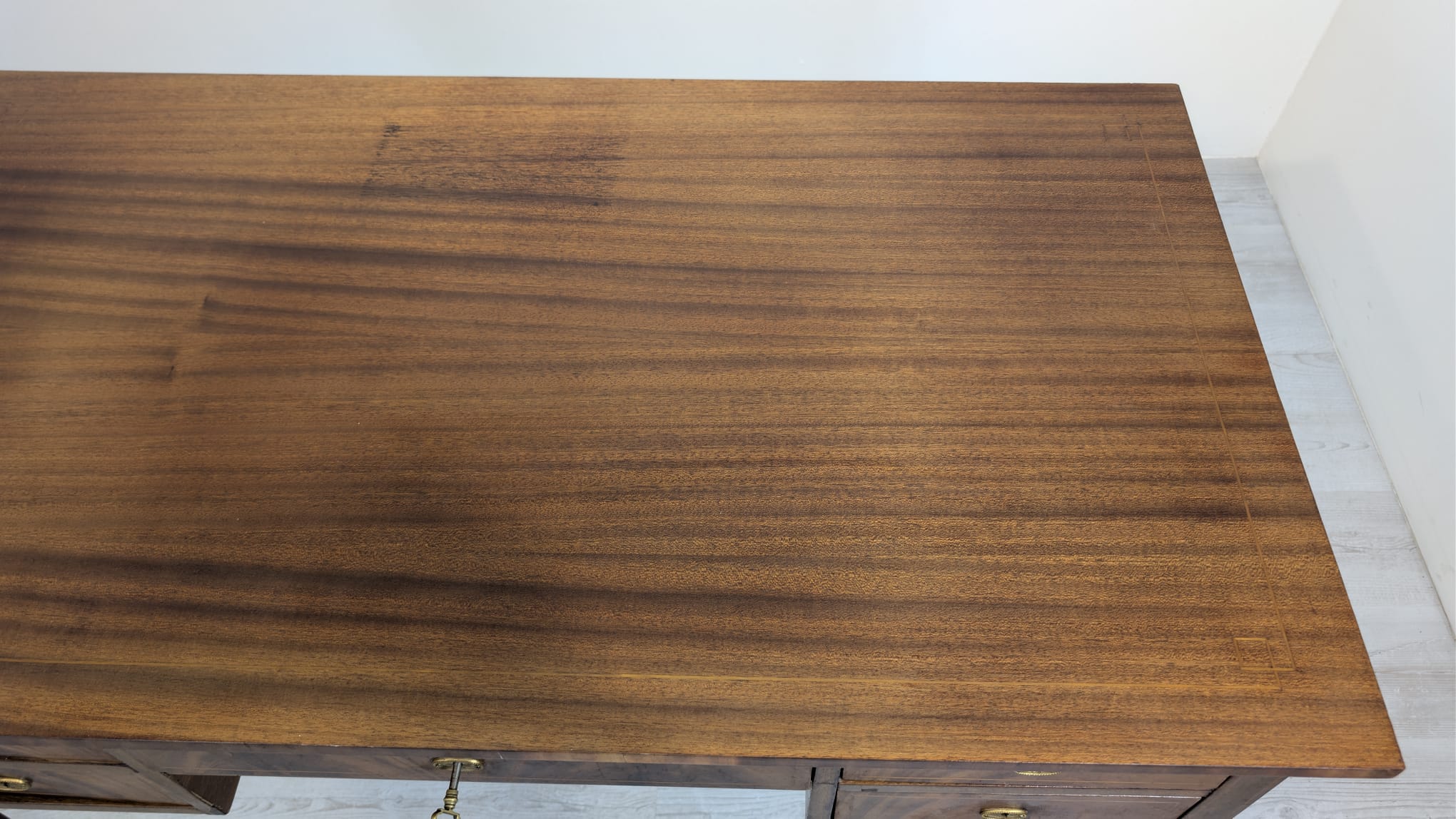 Stare biurko w stylu angielskim w mahoniu intarsjowane - Image 21