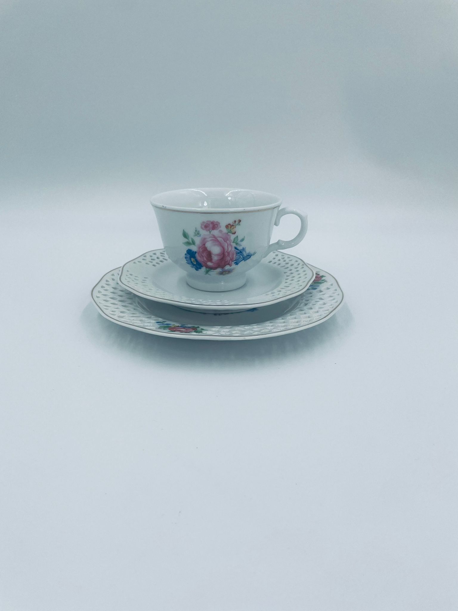 Zestaw śniadaniowy Filiżanka kolekcjonerska porcelanowa Vintage - Image 3