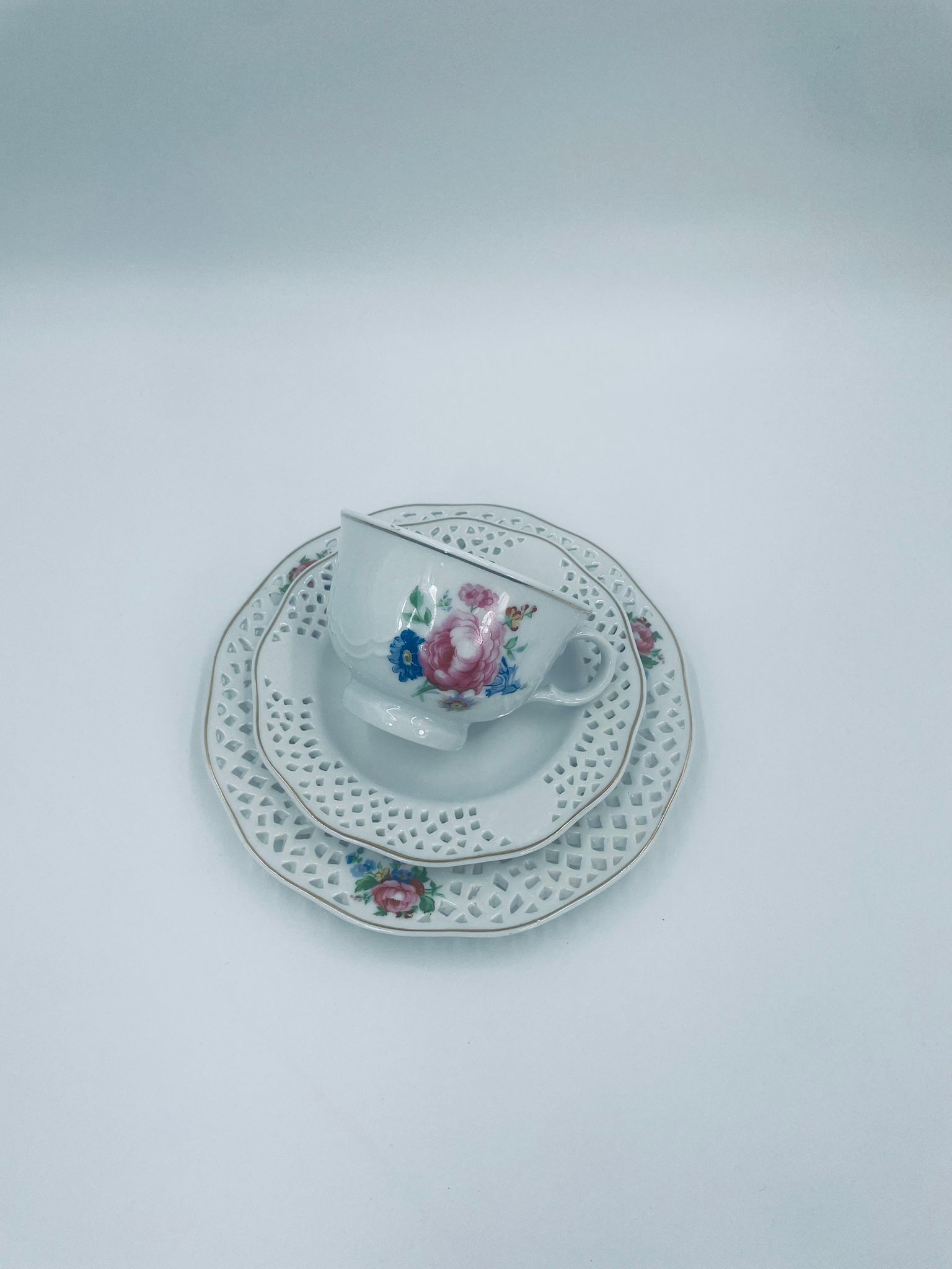 Zestaw śniadaniowy Filiżanka kolekcjonerska porcelanowa Vintage - Image 4