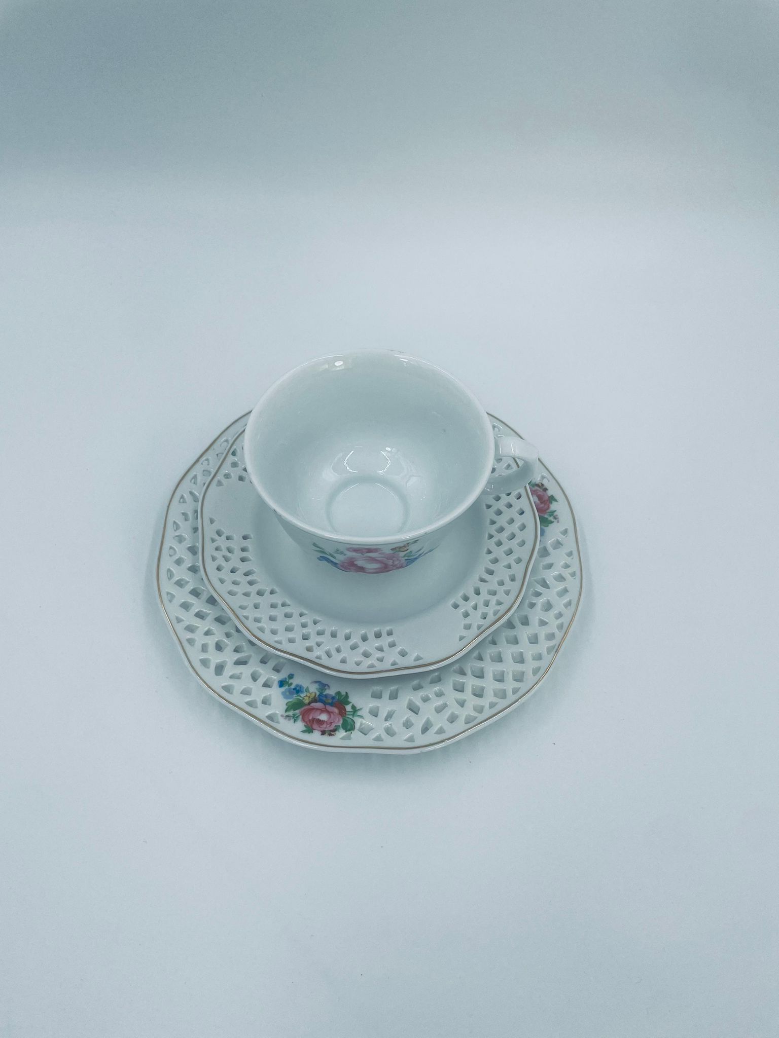 Zestaw śniadaniowy Filiżanka kolekcjonerska porcelanowa Vintage - Image 7