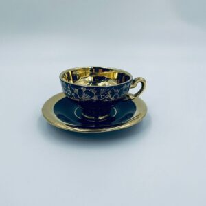 Zestaw śniadaniowy Filiżanka kolekcjonerska BH Ges Gesch Ech Kobalt