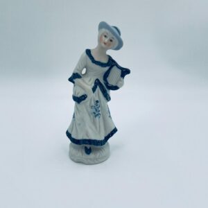 Collector's figurine Lady with harp Vintage