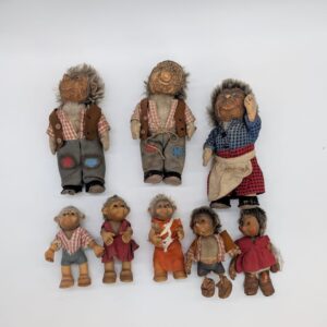 Old retro Hedgehog figurines from the 1950s Strift Mucki