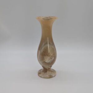 Wazon alabastrowy vintage jasny beż z lat 70-tych