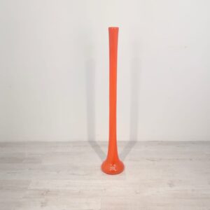 Orange vase in blown art glass from the 1960s/70s