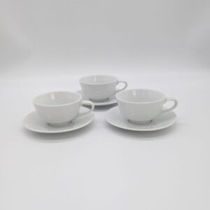 Duo set, cup with saucer white porcelain Epoque Rosenthal