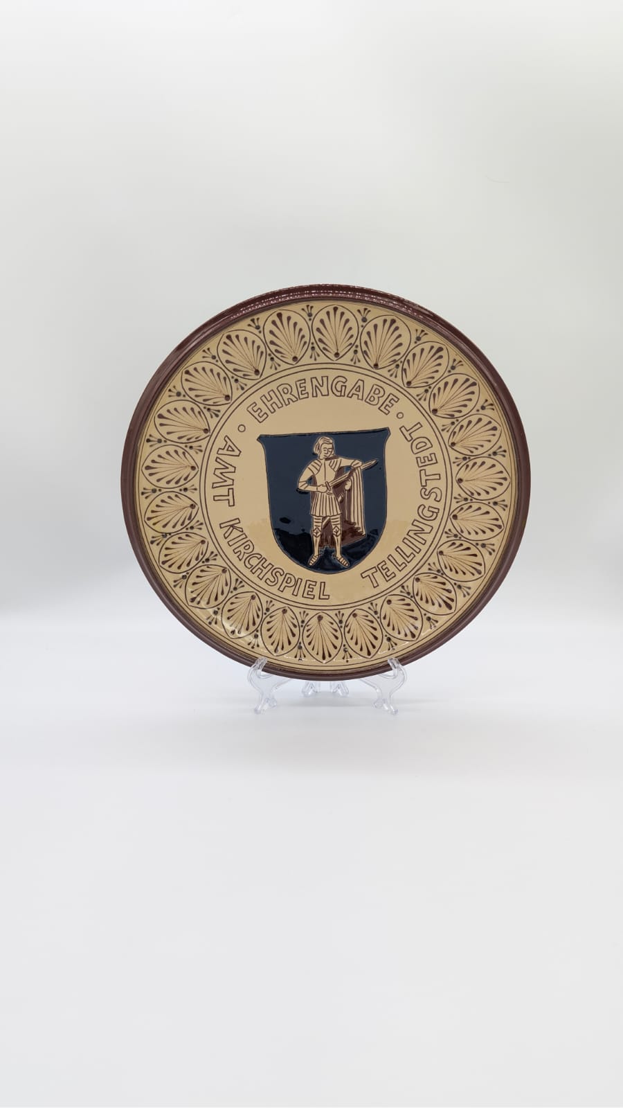 Talerz ceramiczna z herbem Ehrengabe AMT Kirchspiel Tellingstedt - Image 3