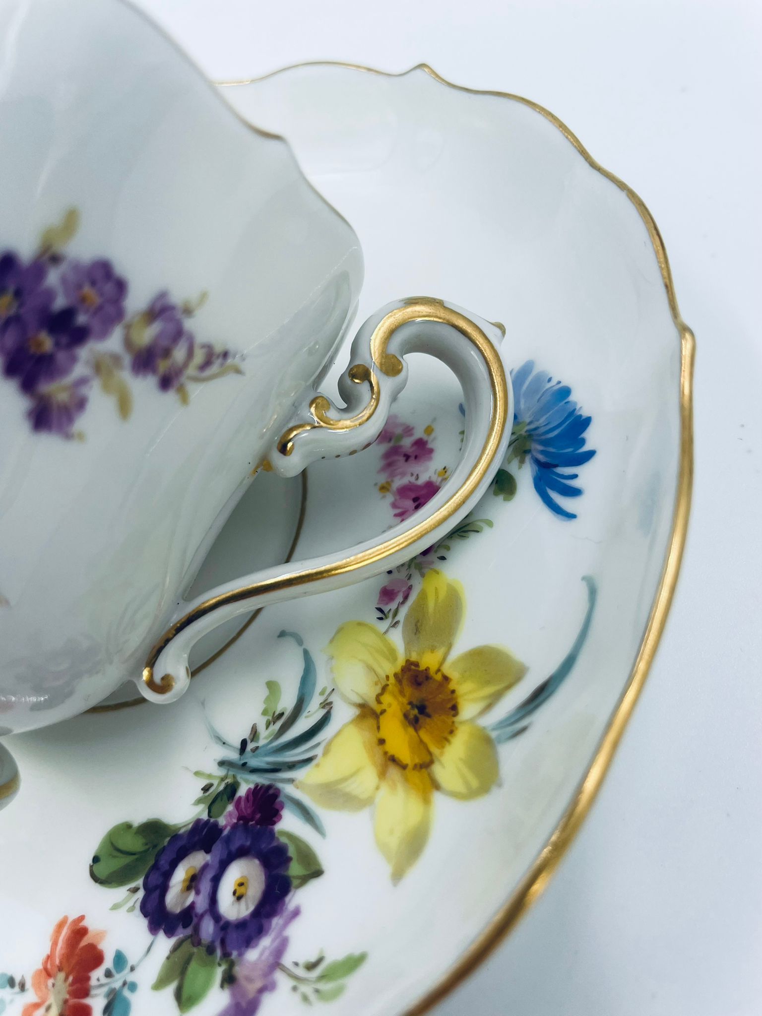 Zestaw śniadaniowy Filiżanka kolekcjonerska porcelanowa Miśnia - Image 13