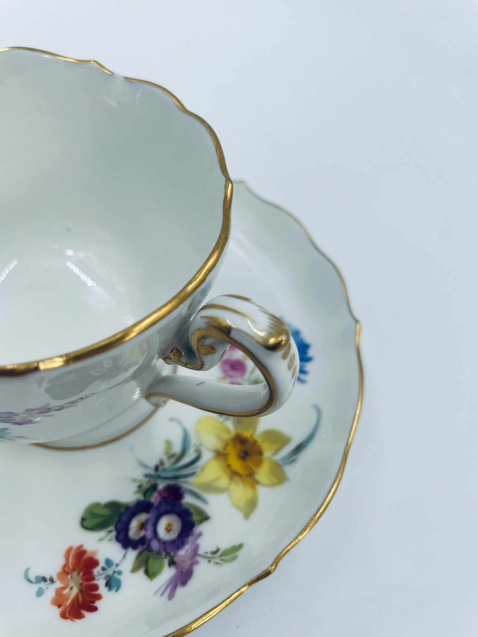 Zestaw śniadaniowy Filiżanka kolekcjonerska porcelanowa Miśnia - Image 12