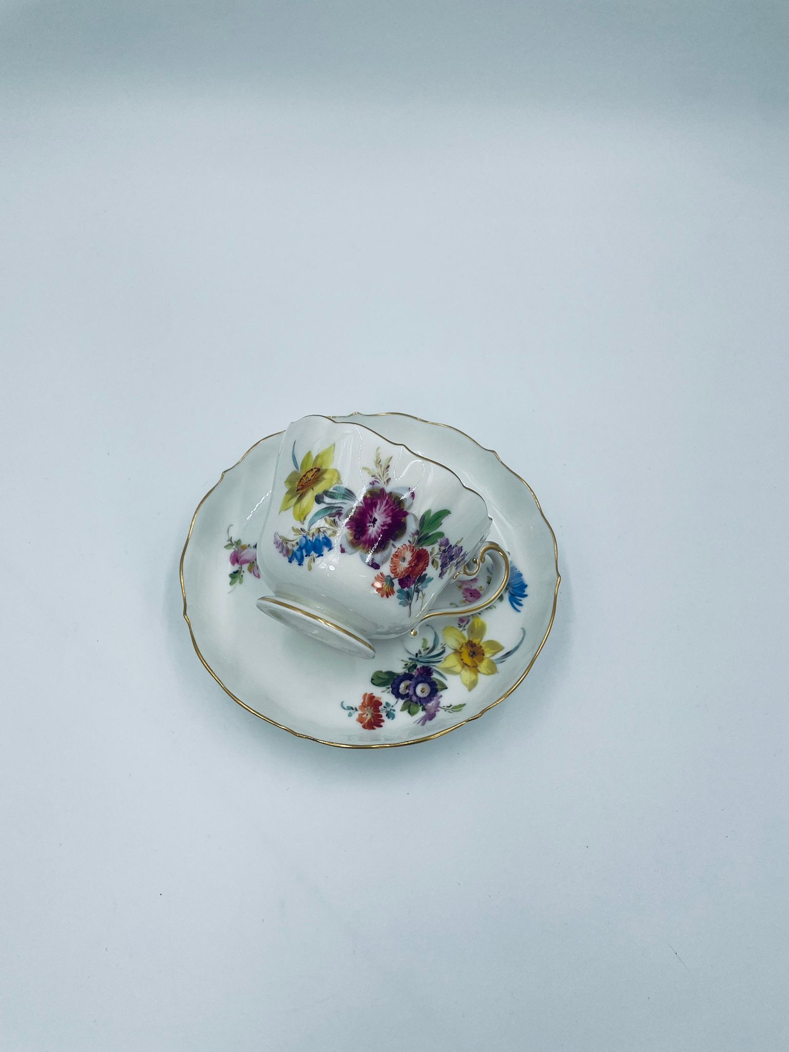 Zestaw śniadaniowy Filiżanka kolekcjonerska porcelanowa Miśnia - Image 6