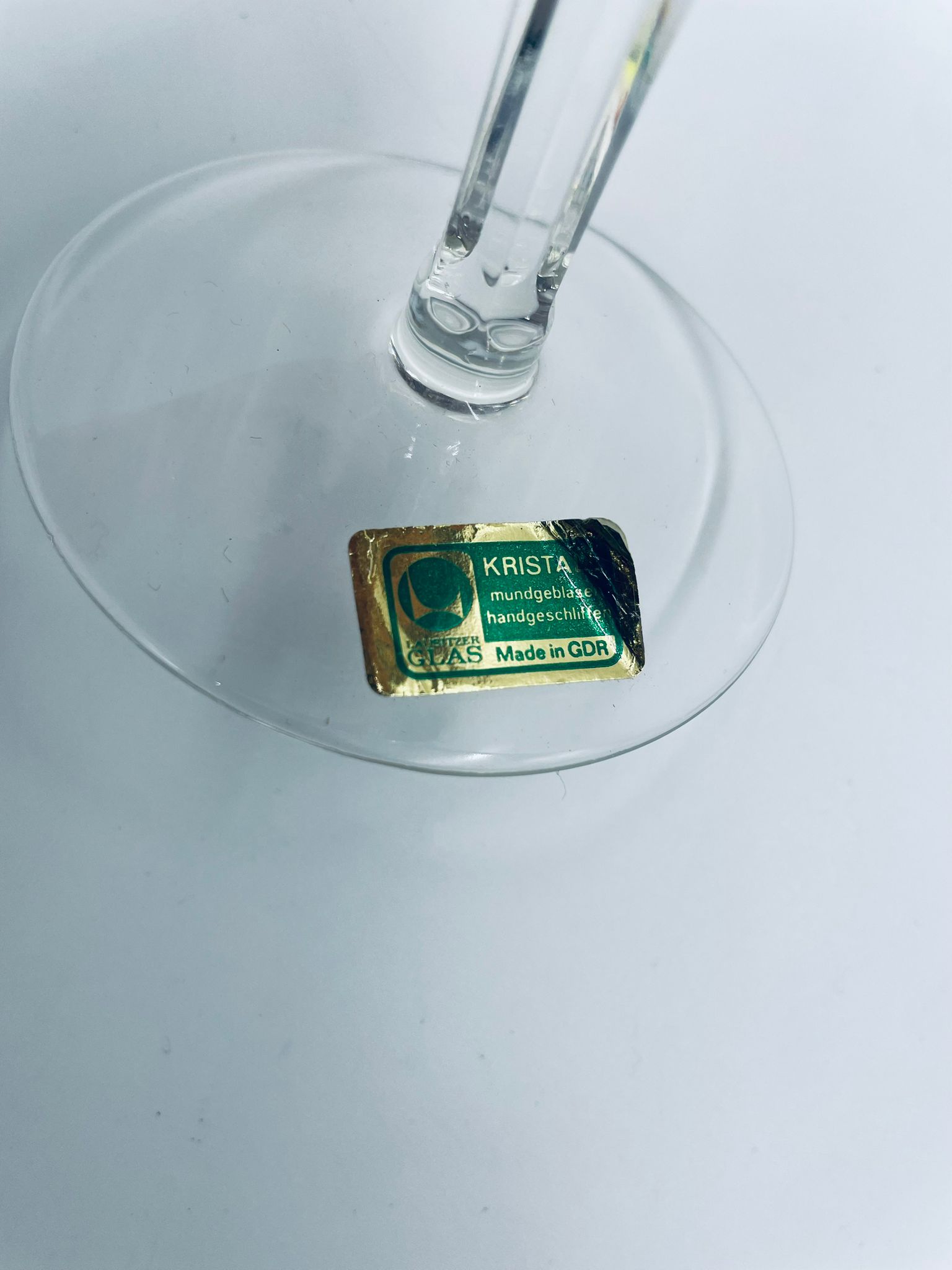Antyczny kieliszek kryształowy Lousitzer Kristallglas GDR - Image 5