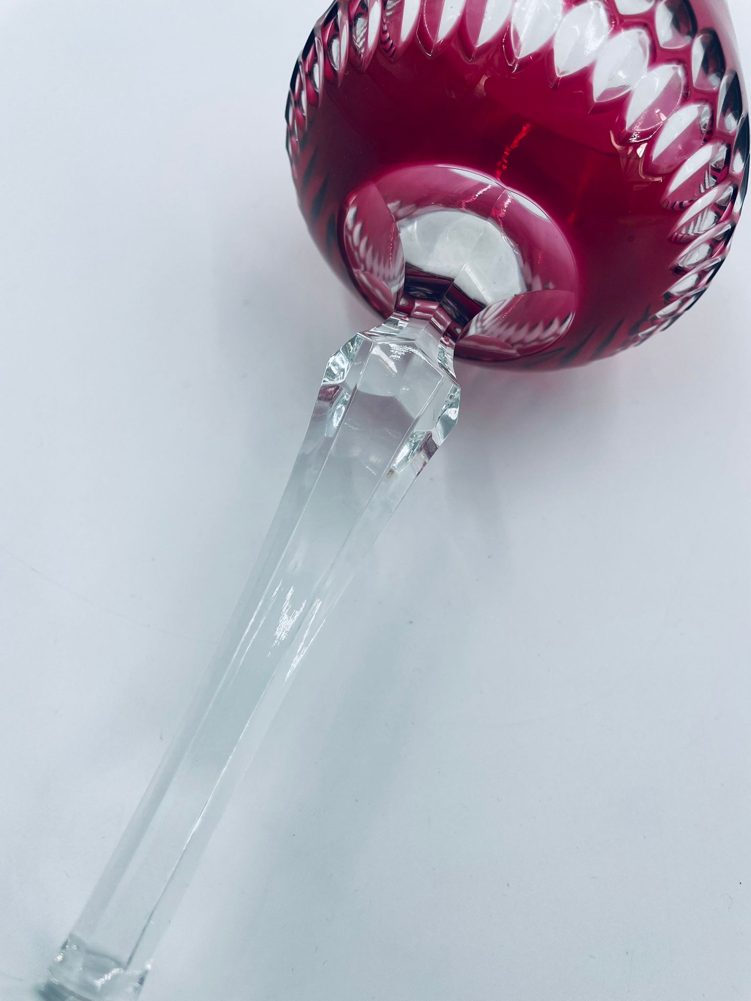 Antyczny kieliszek kryształowy Lousitzer Kristallglas GDR - obrazek 7