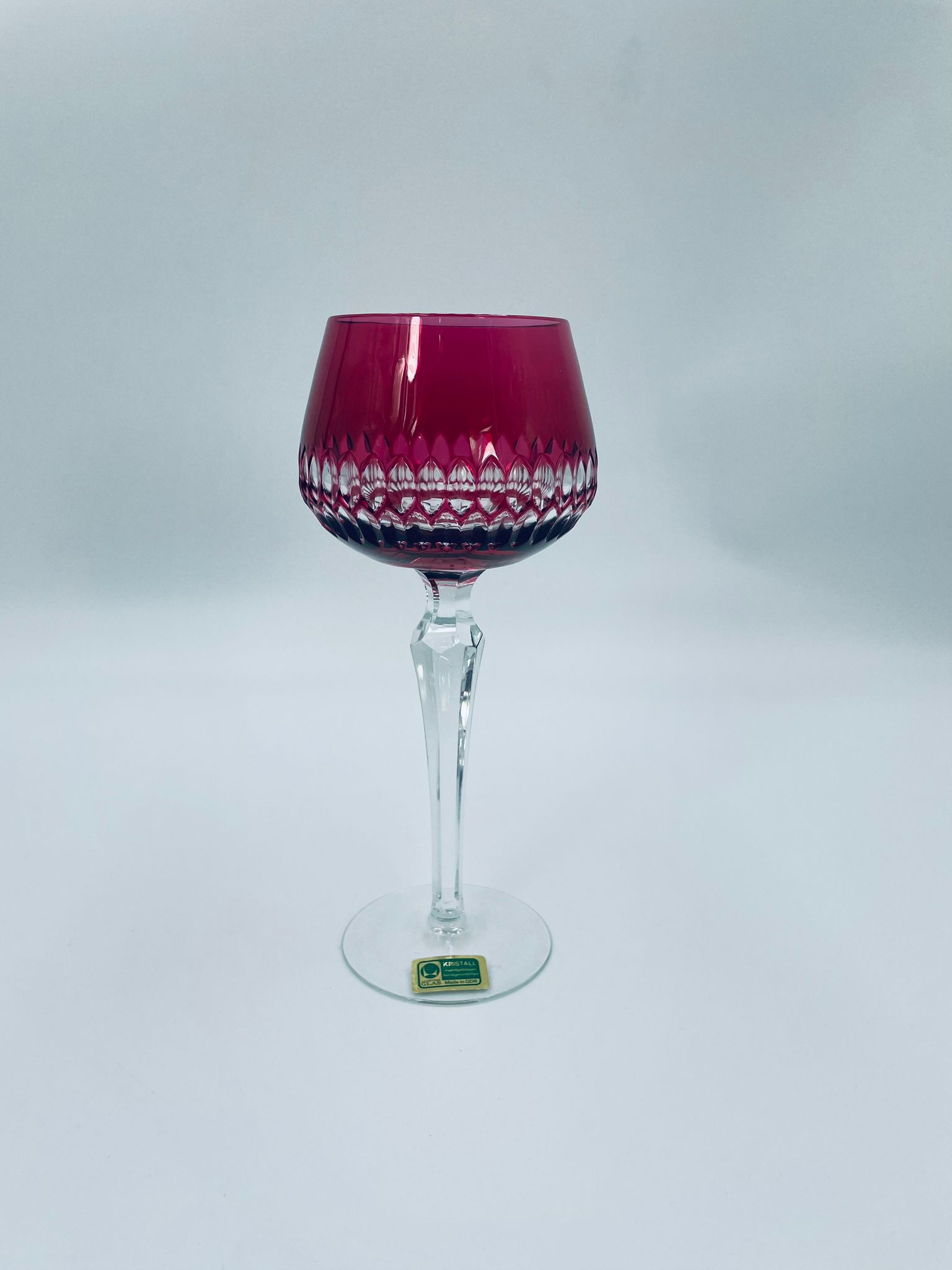 Antyczny kieliszek kryształowy Lousitzer Kristallglas GDR - obrazek 8