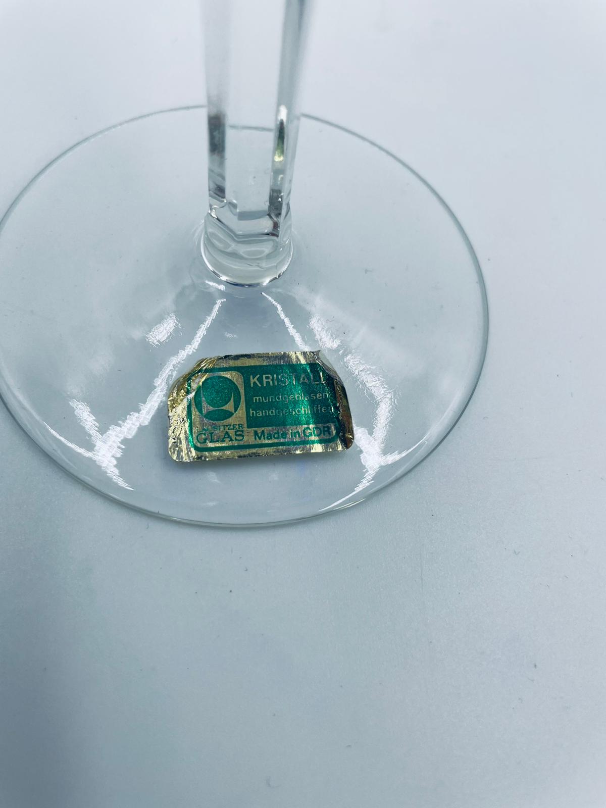 Antyczny kieliszek kryształowy Lousitzer Kristallglas GDR - Image 9