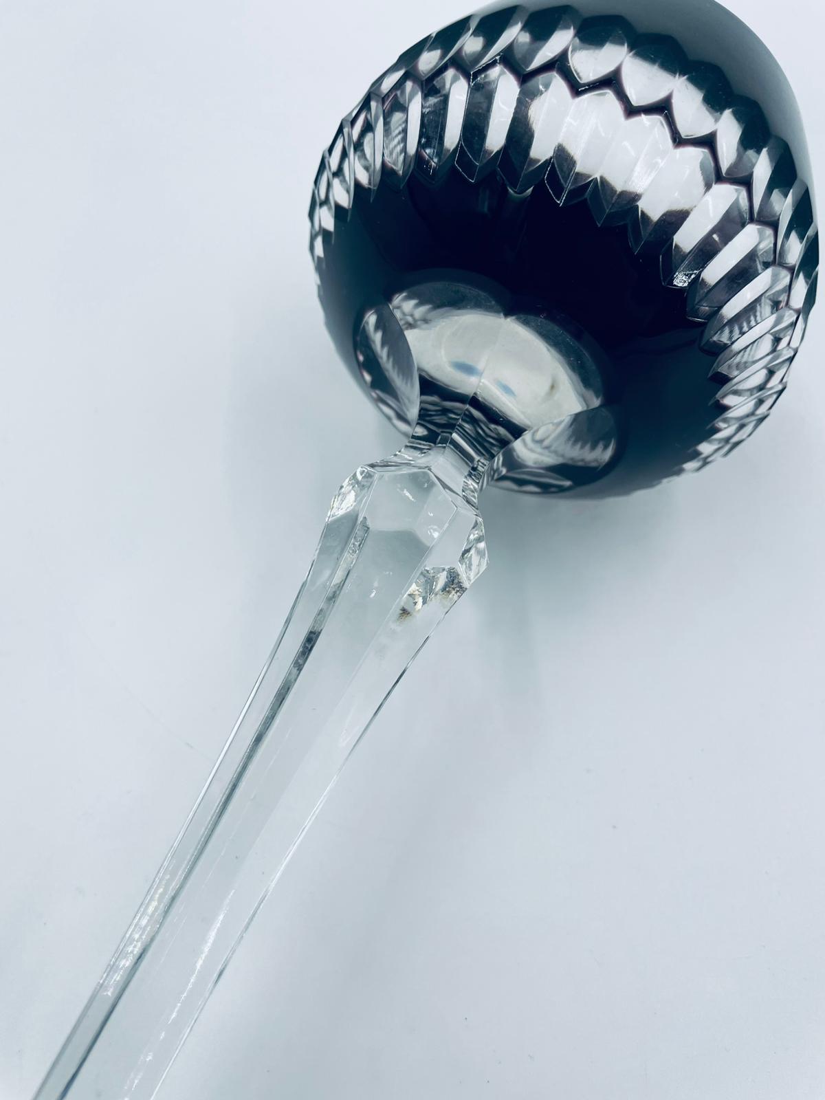 Antyczny kieliszek kryształowy Lousitzer Kristallglas GDR - Image 7