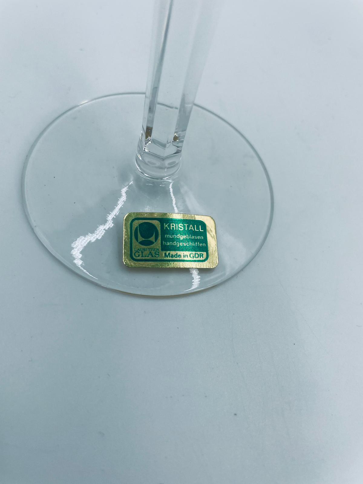 Antyczny kieliszek kryształowy Lousitzer Kristallglas GDR - Image 7