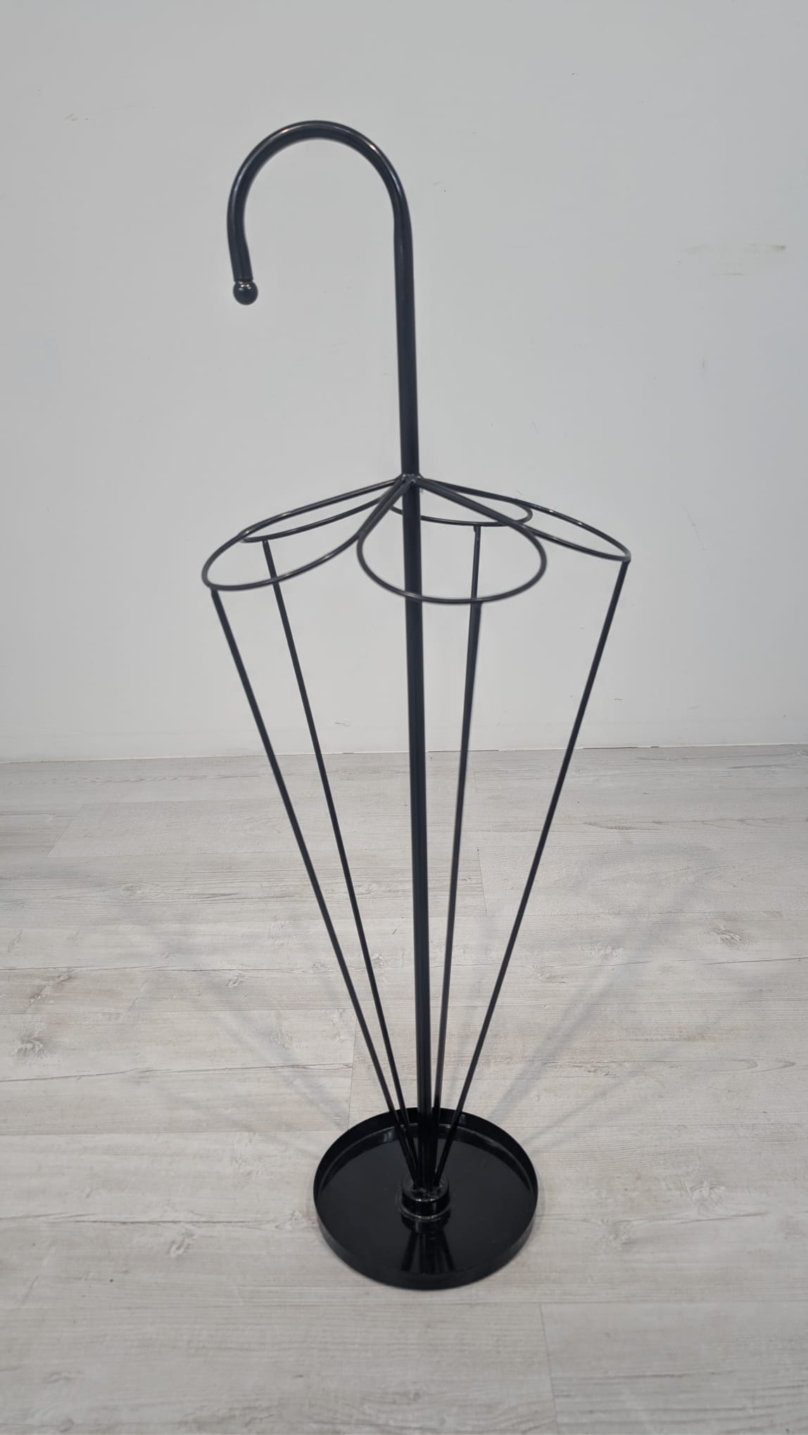 Parasolnik, stojak metalowy, czarny na parasole - Image 3