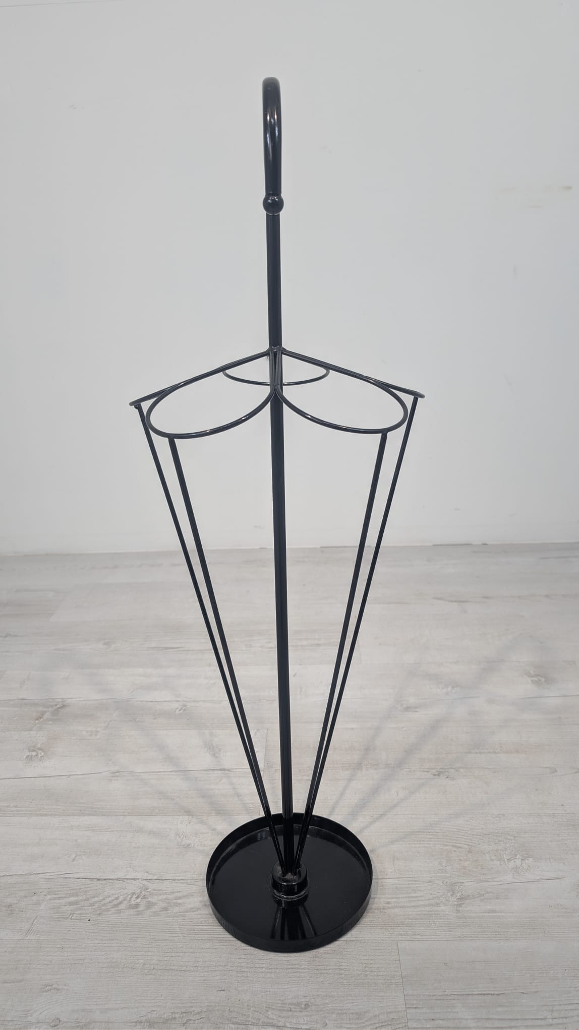 Parasolnik, stojak metalowy, czarny na parasole - Image 4