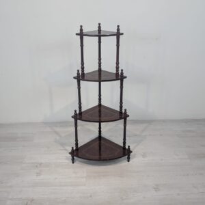 Bookcase, stylish flowerbed with turned legs in walnut