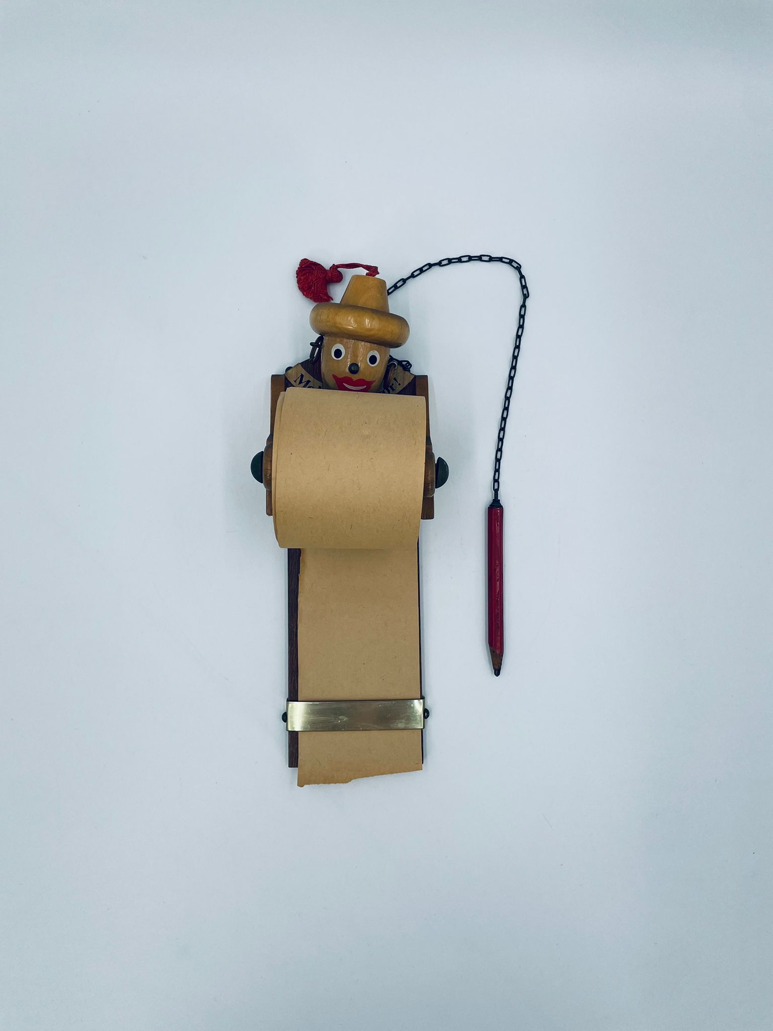 Drewniany Uchwyt ścienny na rolkę papieru Vintage - obrazek 4