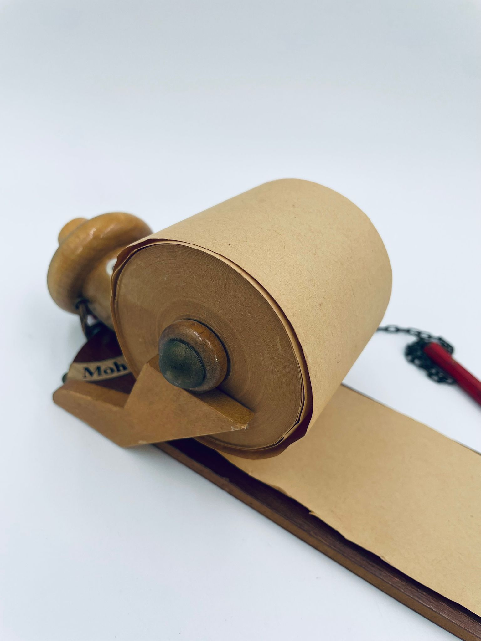 Drewniany Uchwyt ścienny na rolkę papieru Vintage - obrazek 11