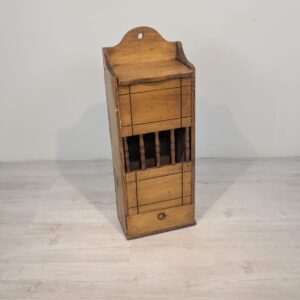 Zabytkowa szafka drewniana  na chleb, bagietki Francja przełom XIX/XX wiek