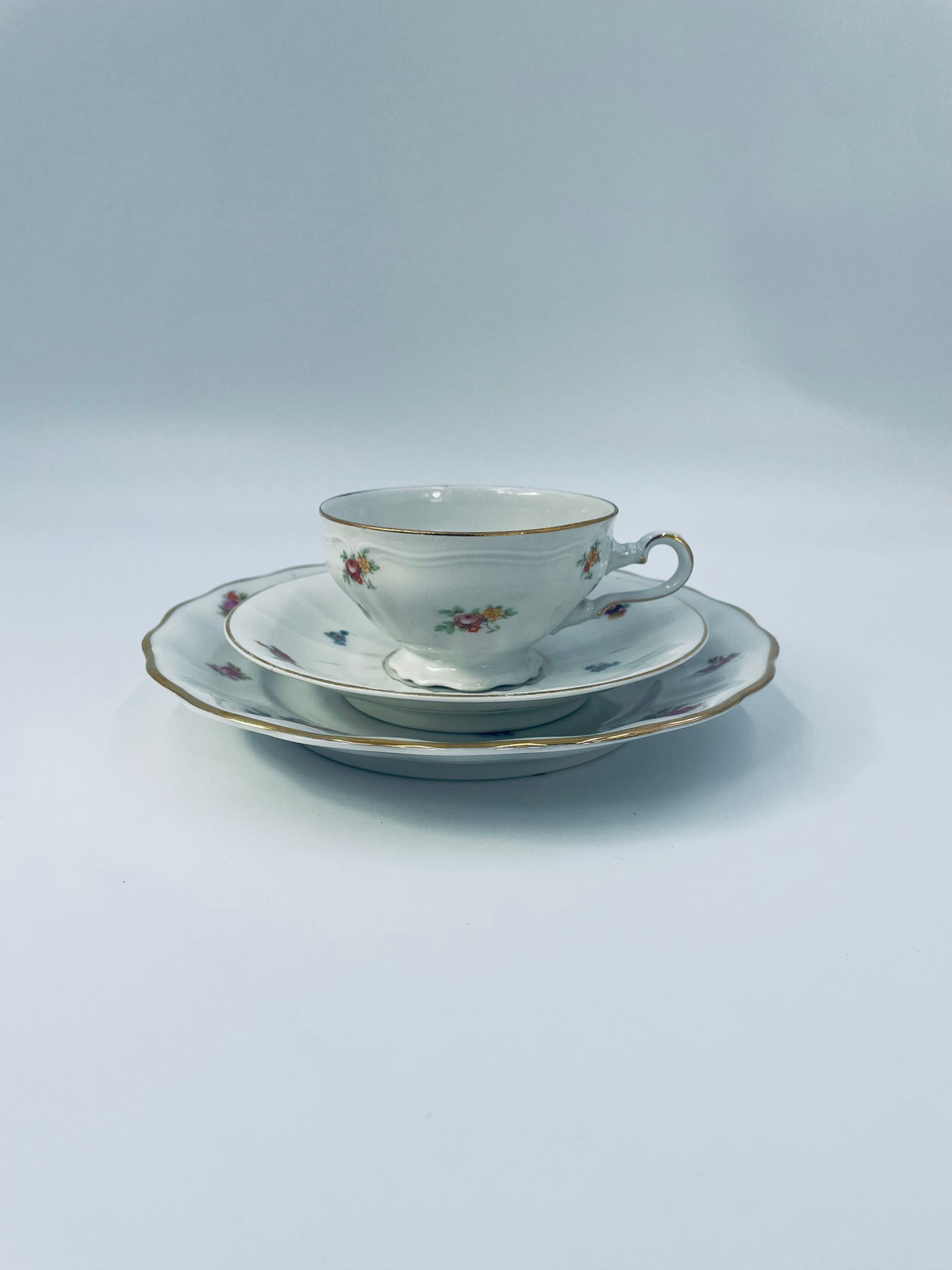 Breakfast set Collector's porcelain cup Furstenberg
