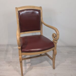 Fotel Biedermeier drewno bukowe z lat 50/60-tych na sprężynach