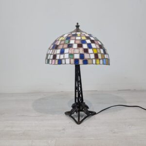 Lampka stołowa, nocna w stylu Tiffany witrażowa mozajkowa