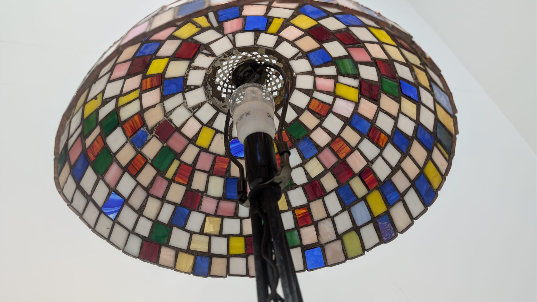 Lampka stołowa, nocna w stylu Tiffany witrażowa mozajkowa - Image 9