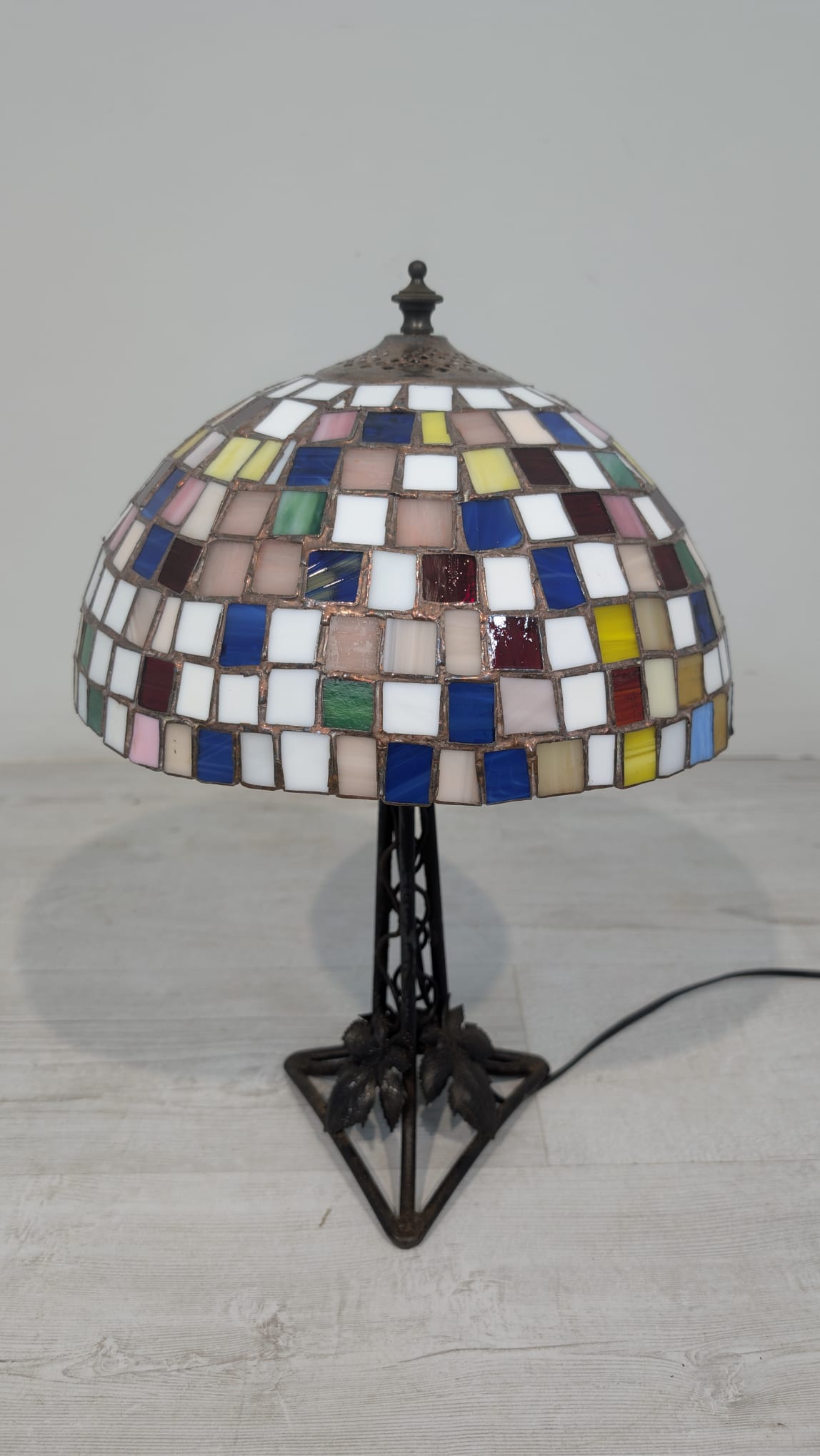 Lampka stołowa, nocna w stylu Tiffany witrażowa mozajkowa - Image 5