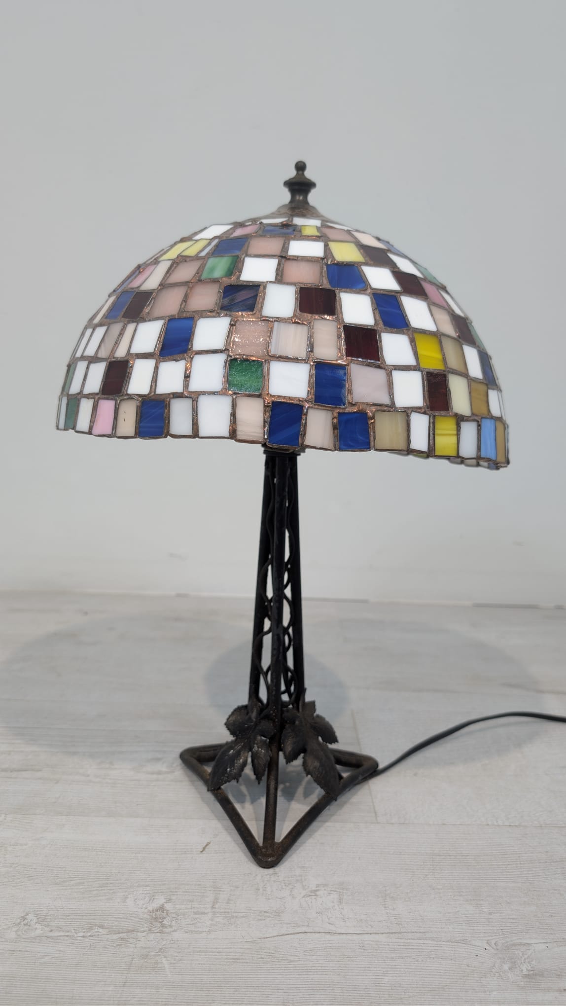 Lampka stołowa, nocna w stylu Tiffany witrażowa mozajkowa - Image 4