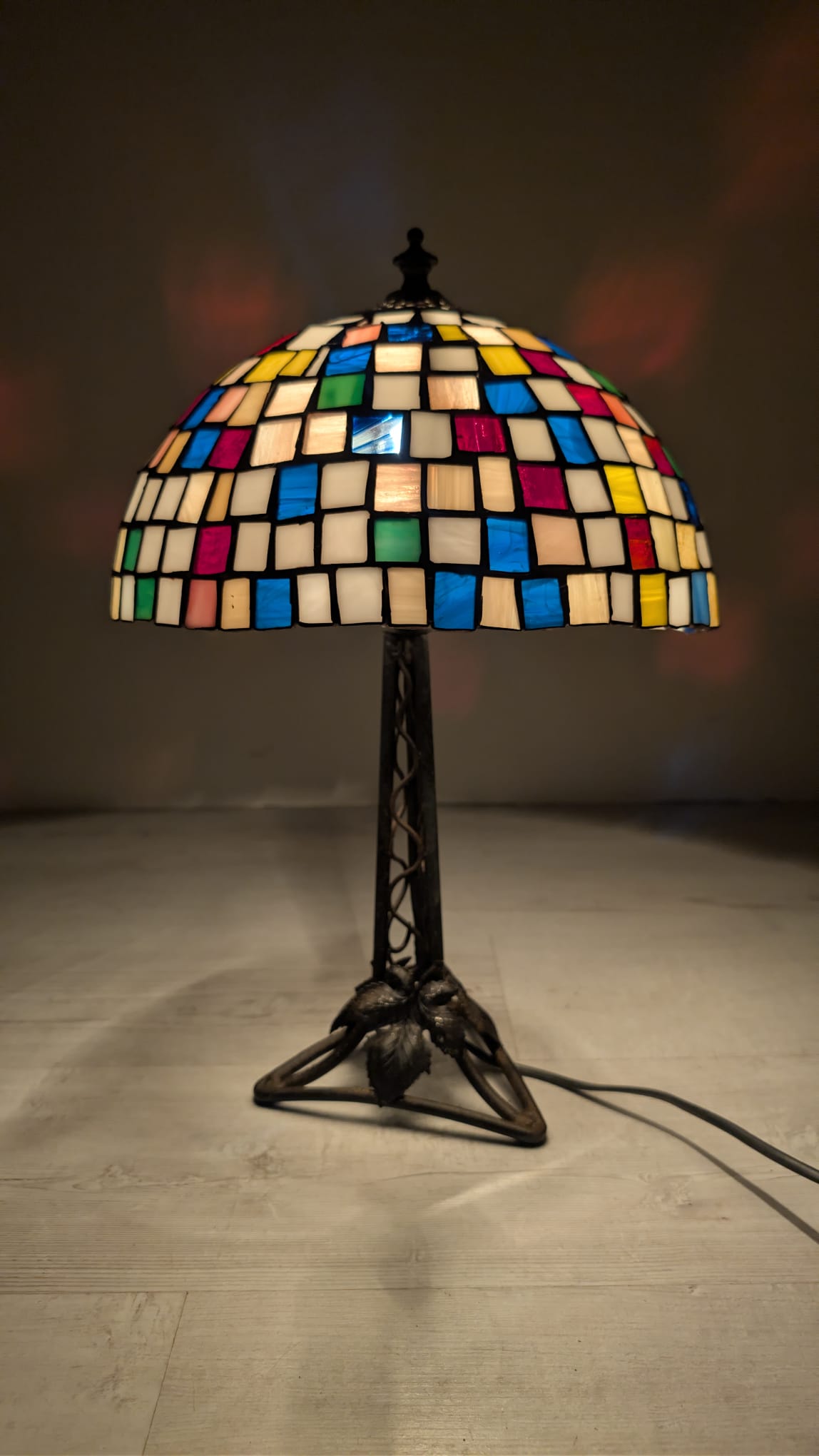 Lampka stołowa, nocna w stylu Tiffany witrażowa mozajkowa - Image 14