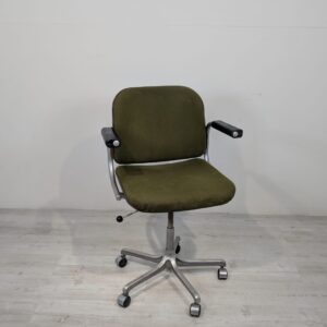 Fotel biurowy obrotowy proj. Girsberga w stylu Art deco z lat 70-tych