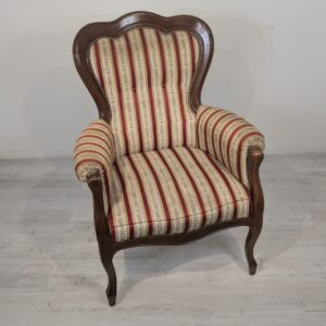 Fotel, tron w stylu ludwikowskim na sprężynach